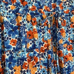 Sleeveless Floral Drawstring Waist Dress